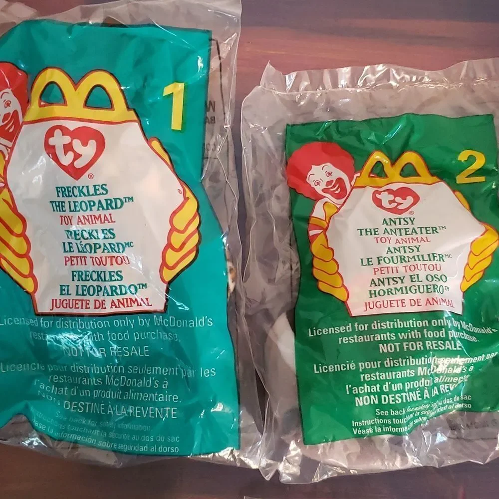 Vintage Complete Set of 12 Sealed McDonalds Teeny Beanie Babies (1999)